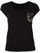 Philipp Plein 'blame' T-shirt, Women's, Size: Medium, Black, Cotton/glass