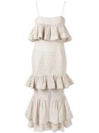 Acler Ruffled Spencer Dress - White