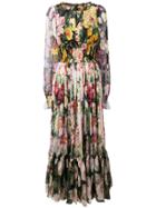 Dolce & Gabbana Long Floral Print Dress - Neutrals