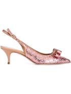 Red Valentino Slingback Glitter Pumps