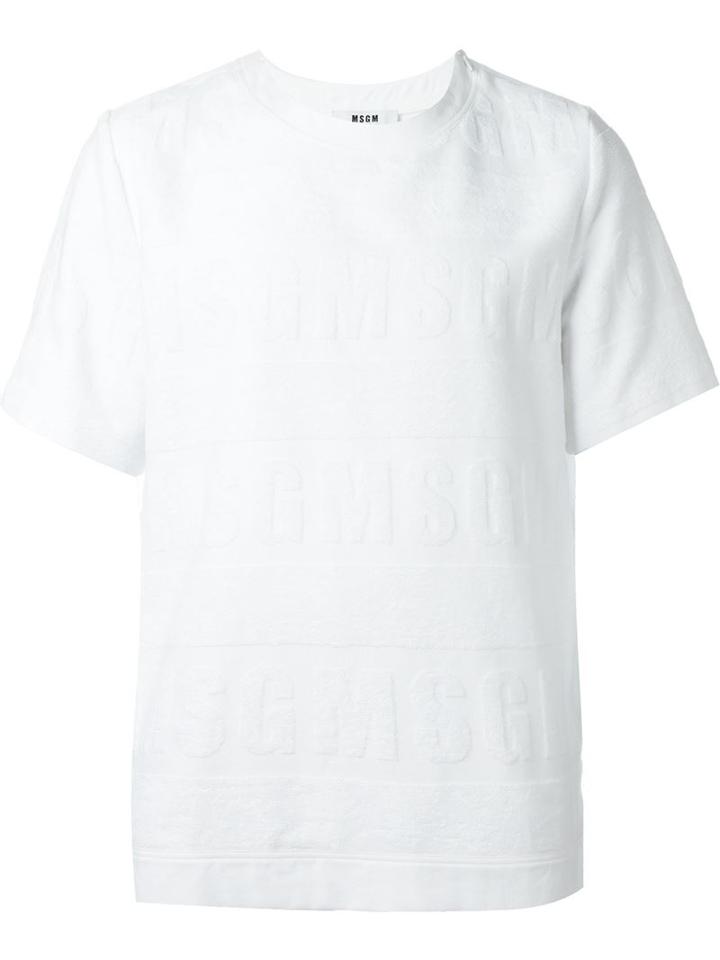 Msgm Towelling Effect T-shirt
