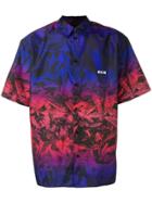 Msgm Printed Loose-fit Shirt - Black