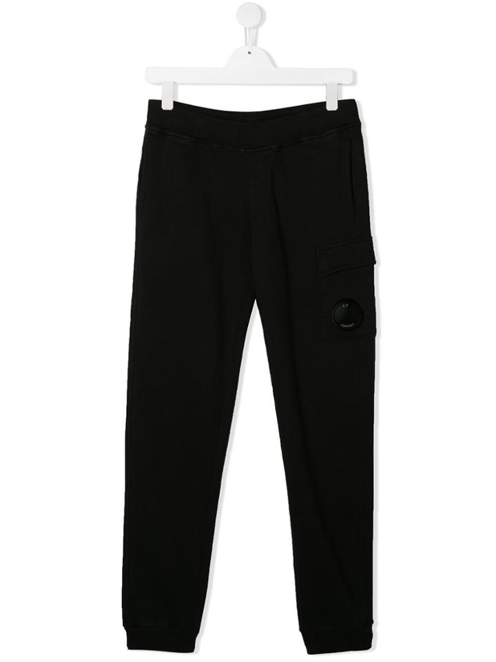 Cp Company Kids Jersey Lens Trackpants - Black
