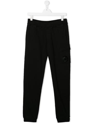 Cp Company Kids Jersey Lens Trackpants - Black