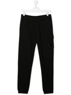 Cp Company Kids Jersey Lens Trackpants - Black