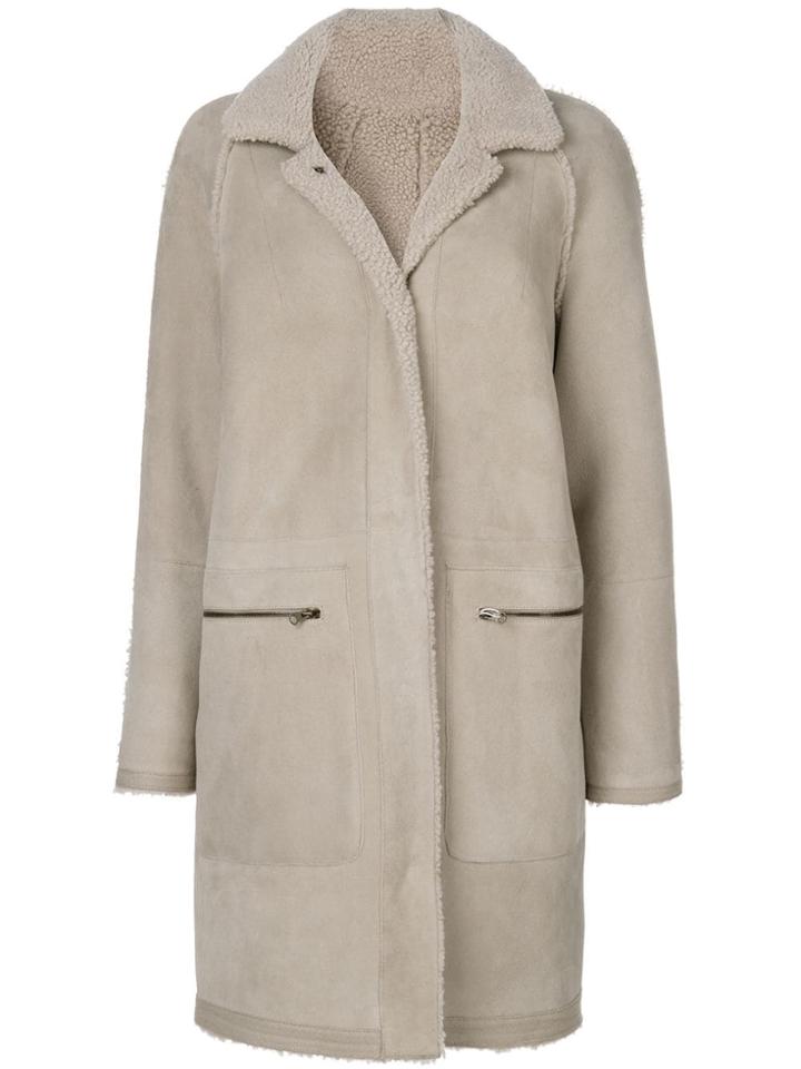 Plume Sprung Fréres Zip Pocket Coat - Nude & Neutrals
