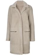Plume Sprung Fréres Zip Pocket Coat - Nude & Neutrals