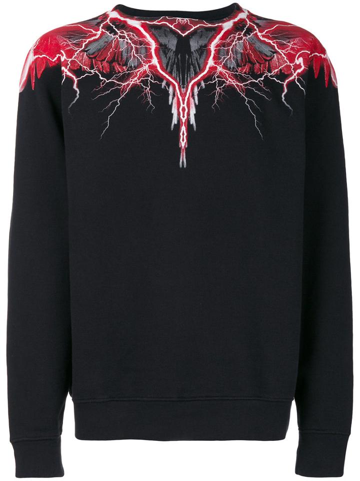 Marcelo Burlon County Of Milan - Temuco Wing Printed Sweater - Men - Cotton - S, Black, Cotton