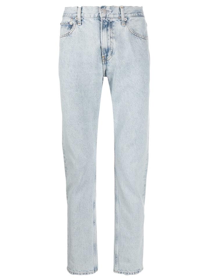 Calvin Klein Jeans Slim Bleached Jeans - Blue