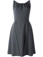 Moschino Overlay Sleeveless Dress, Women's, Size: 40, Grey, Rayon/spandex/elastane/triacetate/polyester