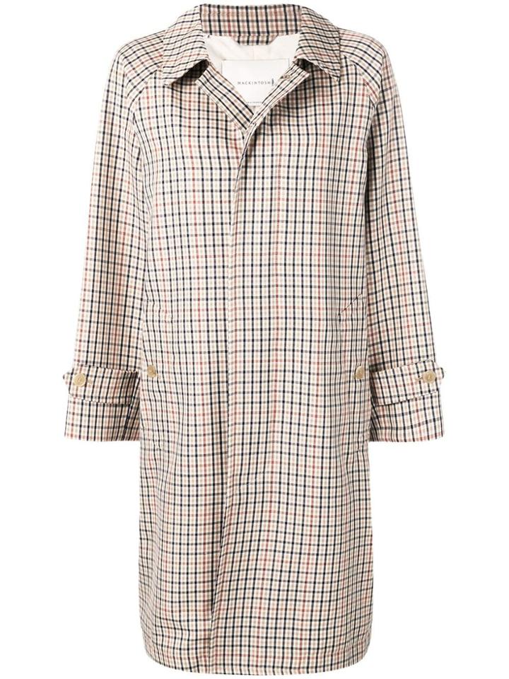 Mackintosh Brown Check Wool Blend Coat Gm-113bs/sh/w
