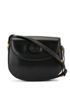 Gucci Pre-owned Embroidered Logo Shoulder Bag - Black