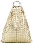 Red Valentino Flower Puzzle Bucket Tote - Metallic