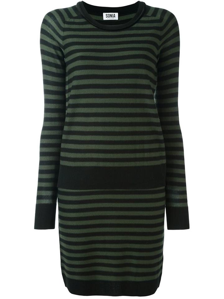 Sonia By Sonia Rykiel Striped Fine Knit Dress