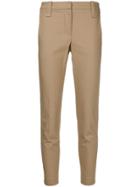 Brunello Cucinelli Cropped Skinny-fit Trousers - Brown