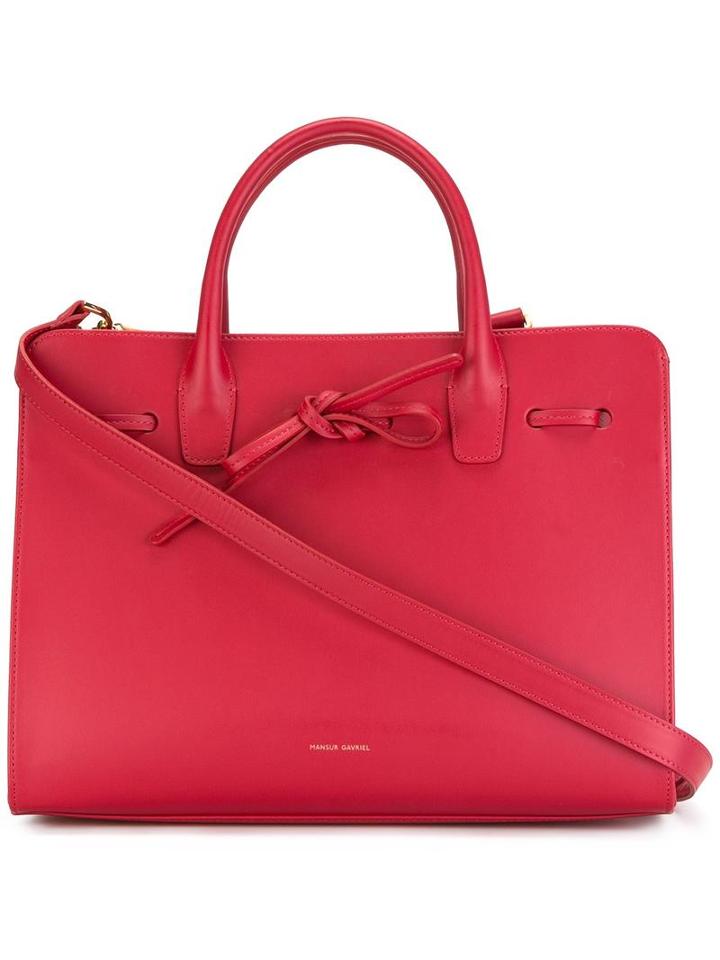 Mansur Gavriel Lace-up Detailing Tote, Women's, Red