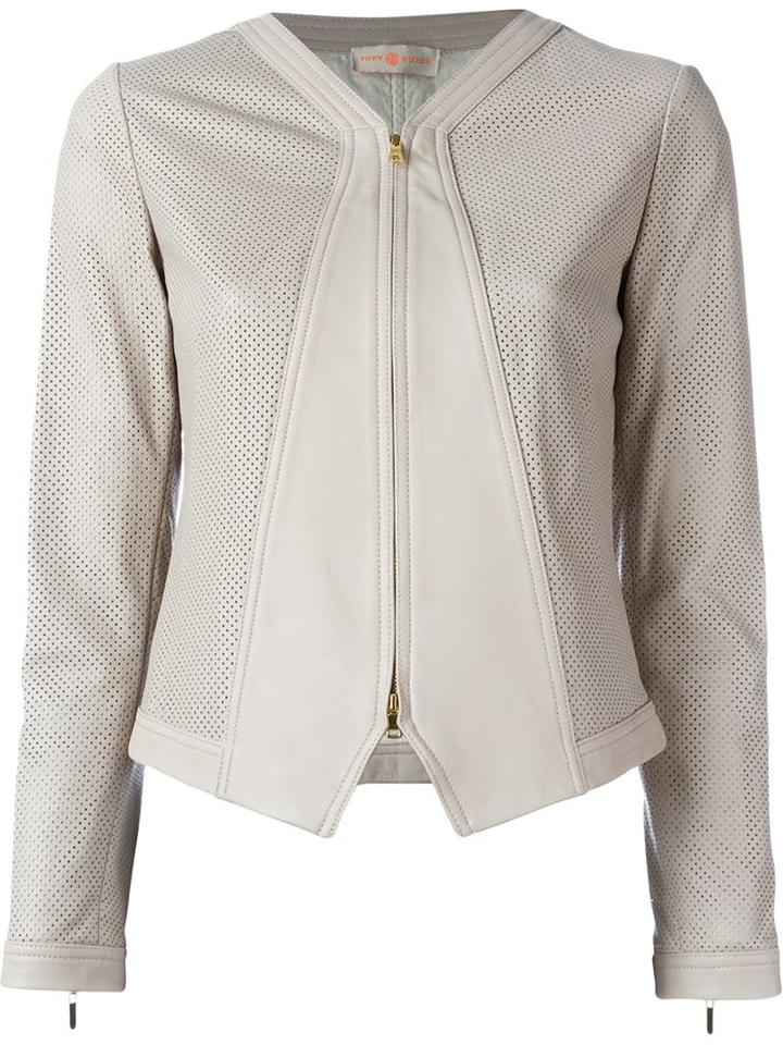 Tory Burch 'nicki' Perforated Panel Detail Jacket