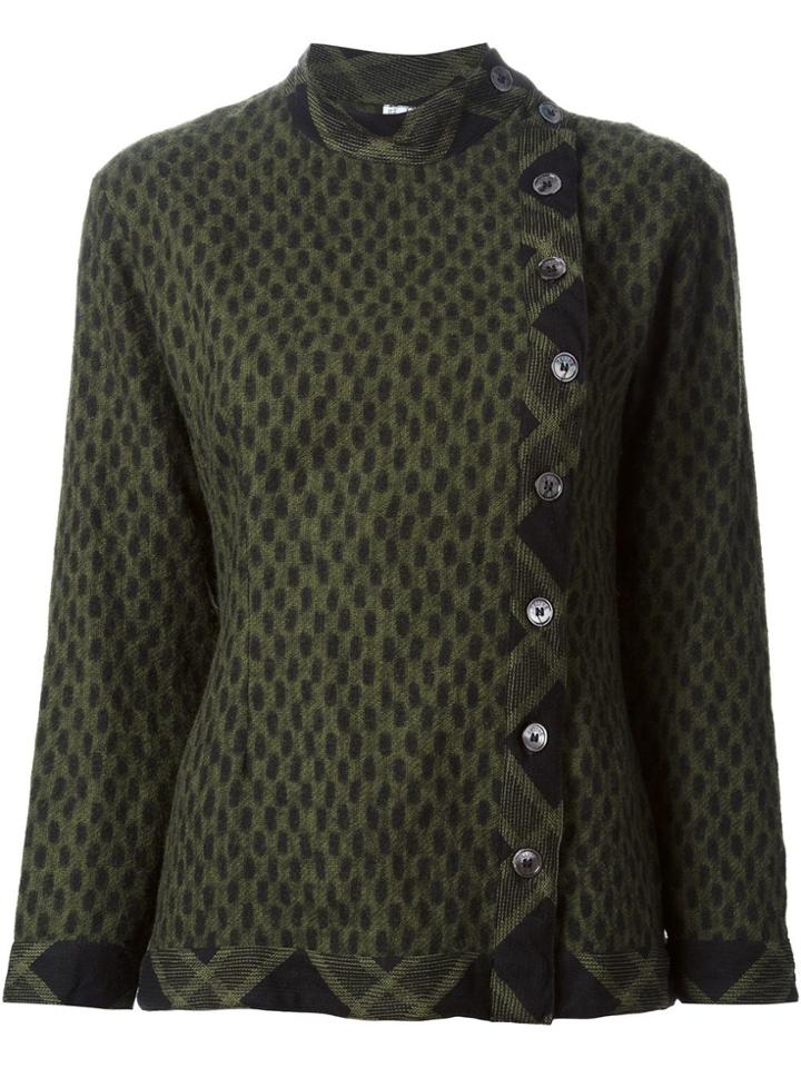 Céline Vintage Knitted Skirt Suit - Green