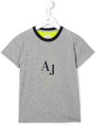 Armani Junior Diamond Logo T-shirt, Boy's, Size: 6 Yrs, Grey