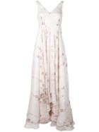 Talbot Runhof - Embellished Floral Gown - Women - Acetate/cupro/silk/polyamide - 42, Nude/neutrals, Acetate/cupro/silk/polyamide