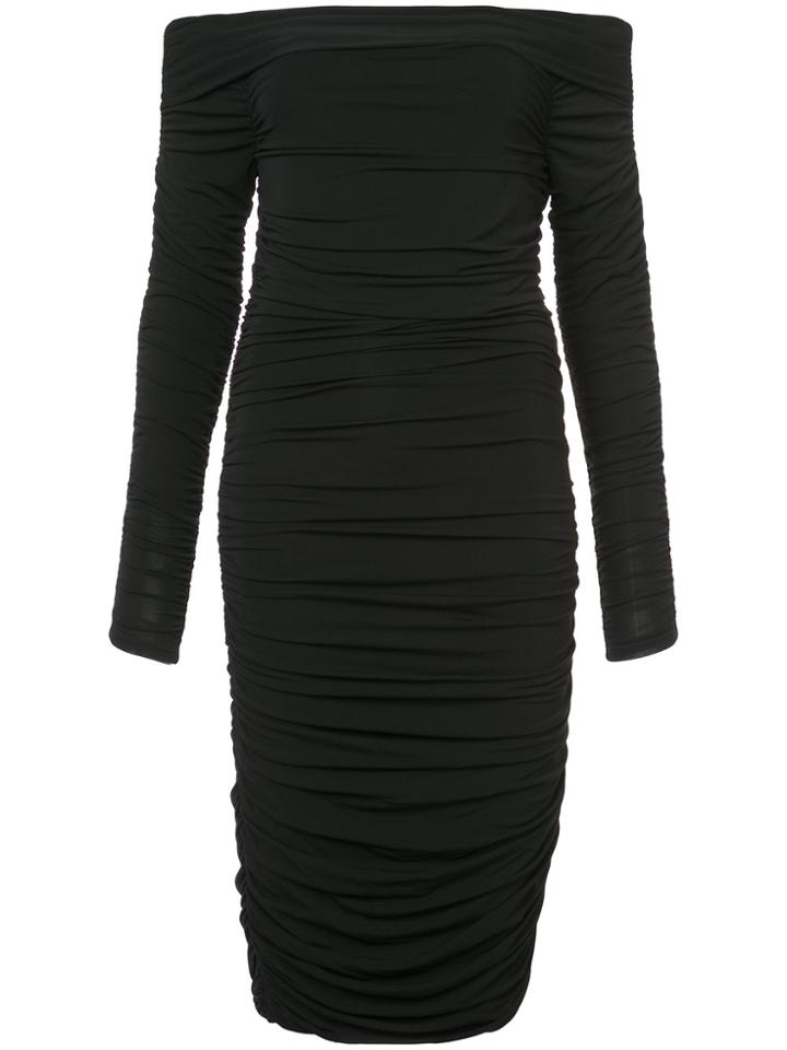 Elizabeth And James Ruched Off The Shoulder Dress - Black