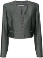 Giorgio Armani Pre-owned Cropped Buttoned Jacket - Grey