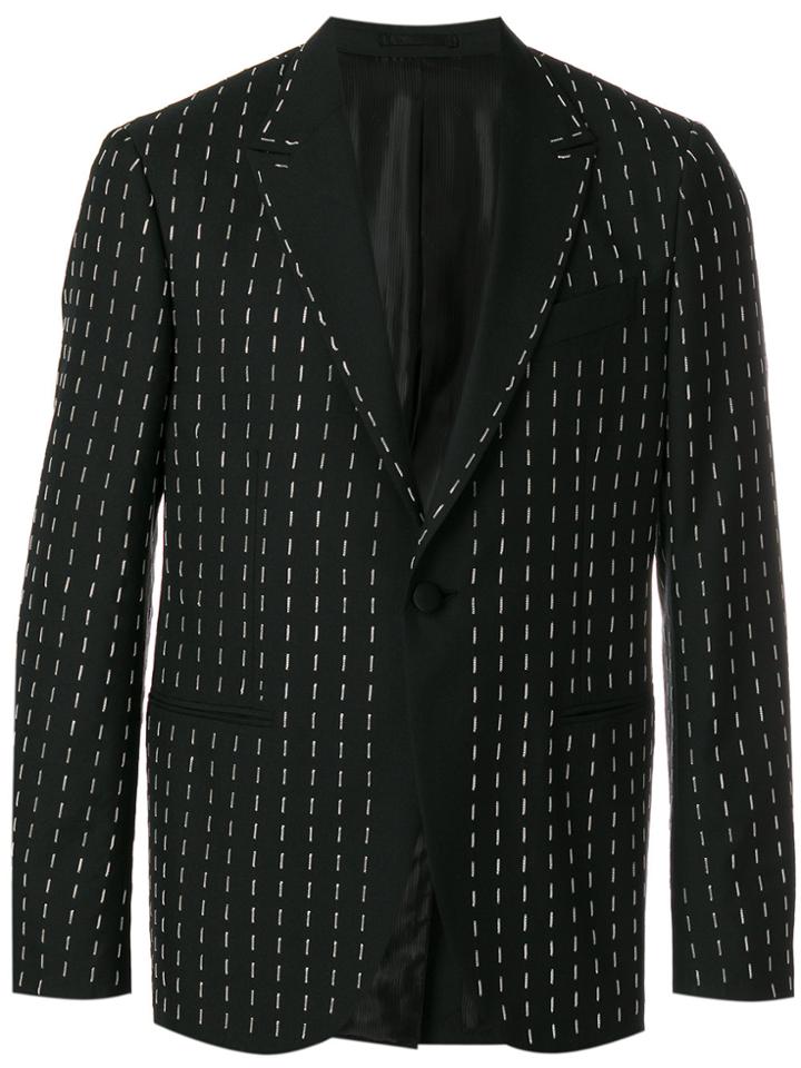Versace Stitch Detail Blazer - Black