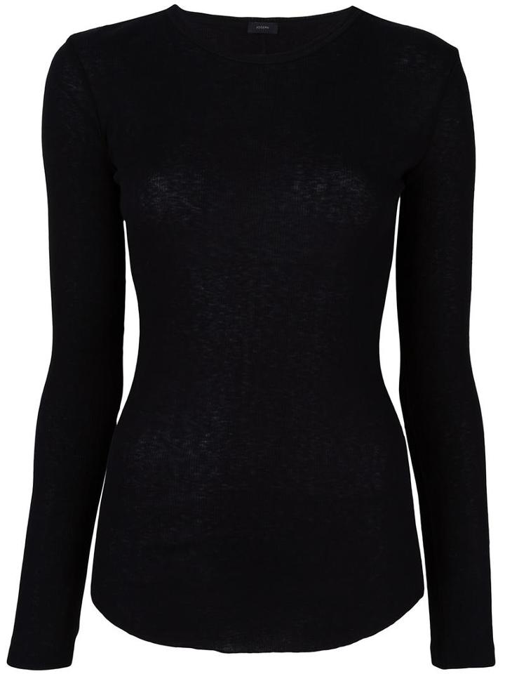 Joseph Round Neck Jumper, Women's, Size: Xl, Black, Cotton/cashmere