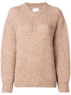 Fine Edge Cashmere Drop Shoulder Sweater - Nude & Neutrals