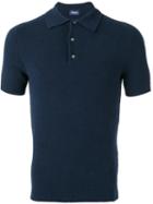 Drumohr - Polo Shirt - Men - Cotton/polyamide - 48, Blue, Cotton/polyamide