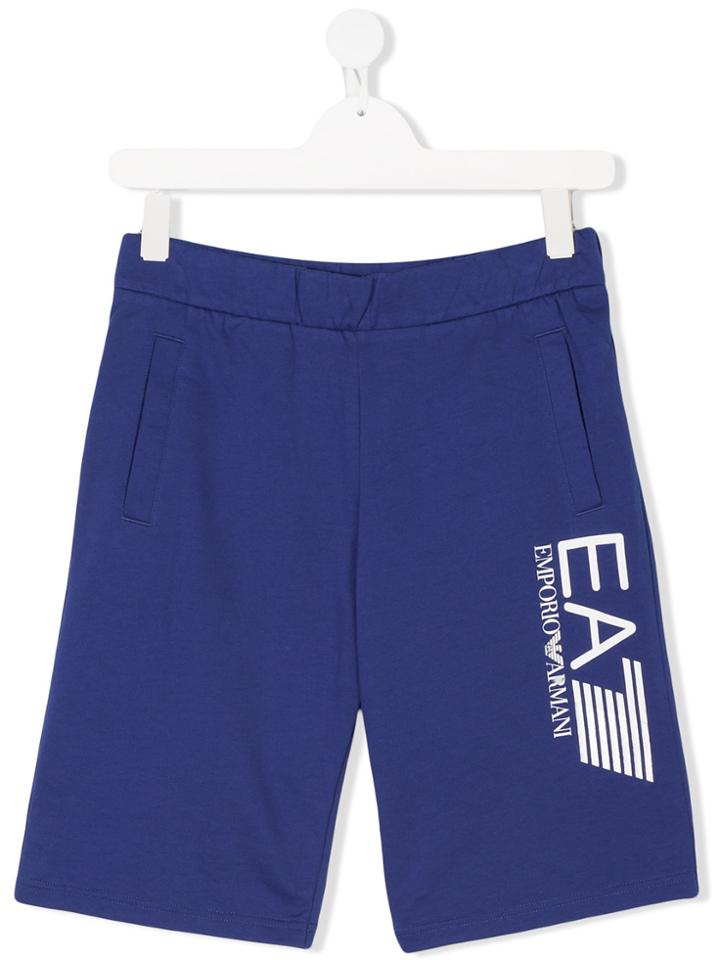 Ea7 Kids Logo Shorts - Blue