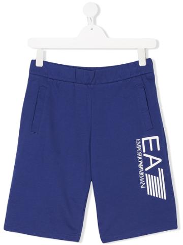 Ea7 Kids Logo Shorts - Blue