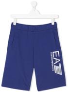Ea7 Kids Logo Shorts - Blue