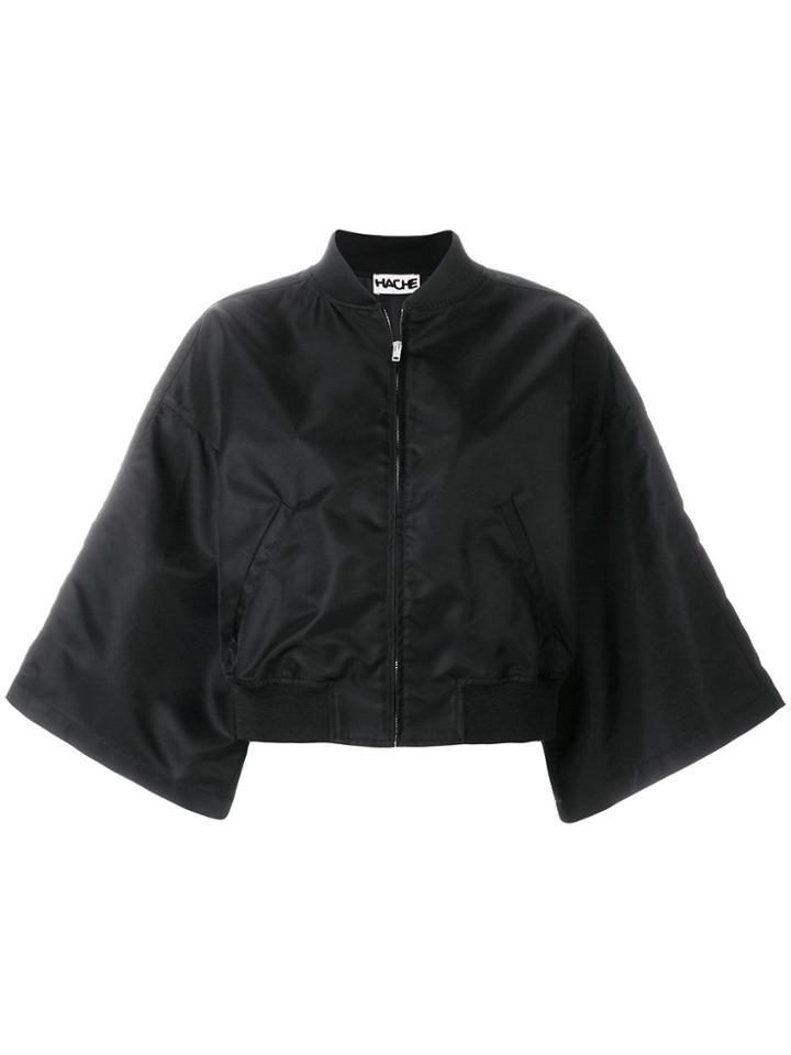 Hache Wide Sleeve Bomber Jacket - Black