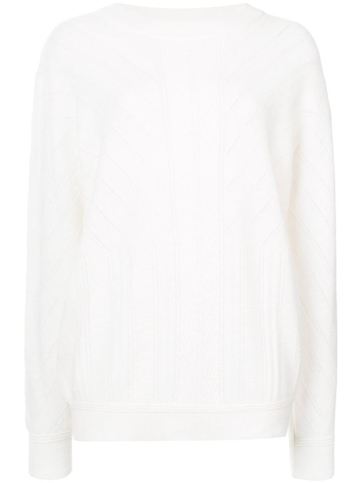 Kimora Lee Simmons Pointelle Knit Top - White