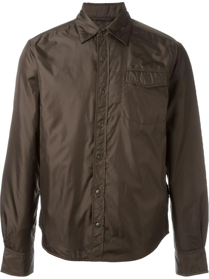 Aspesi Zip Up Wind Breaker, Men's, Size: Xxl, Brown, Polyester/polyamide