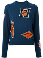 Ps By Paul Smith - Intarsia Jumper - Women - Cotton - M, Blue, Cotton