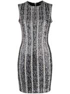 Balmain Sequin Embellished Mini Dress - Grey