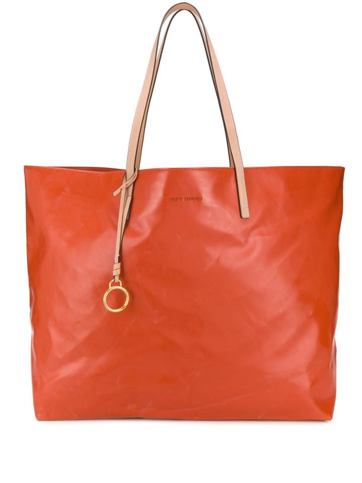 Tory Burch Crushed-effect Tote Bag - Orange