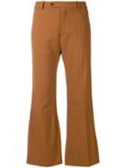 Chloé Cropped Flared Trousers - Yellow & Orange