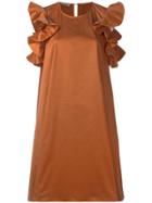 Lardini Flared Sleeveless Dress - Brown