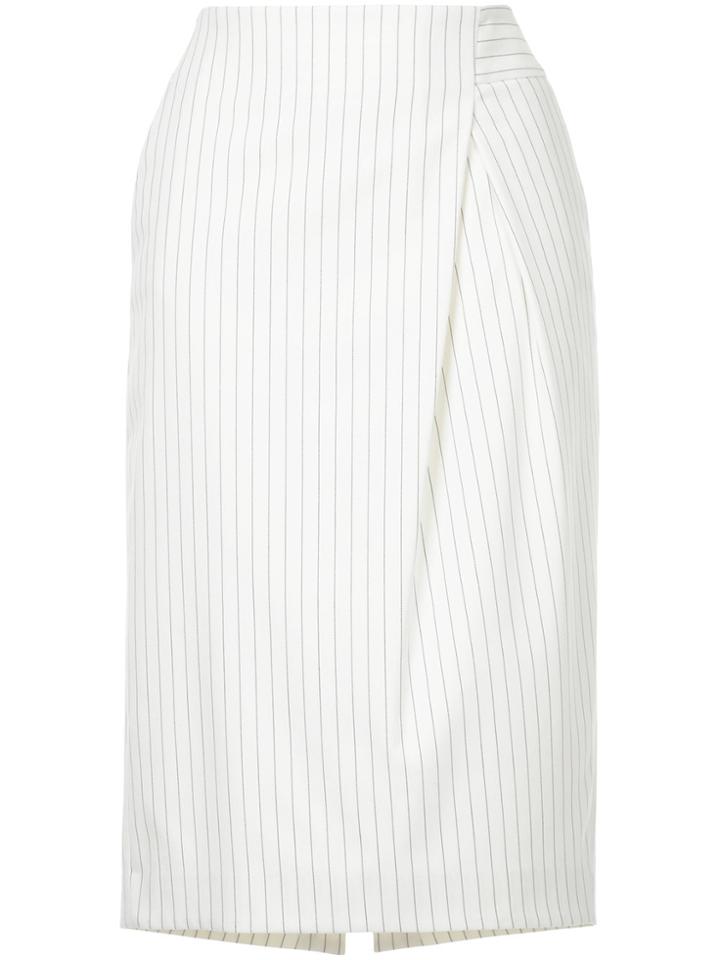 Estnation High-waisted Ruched Skirt - White