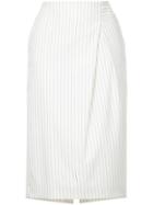 Estnation High-waisted Ruched Skirt - White