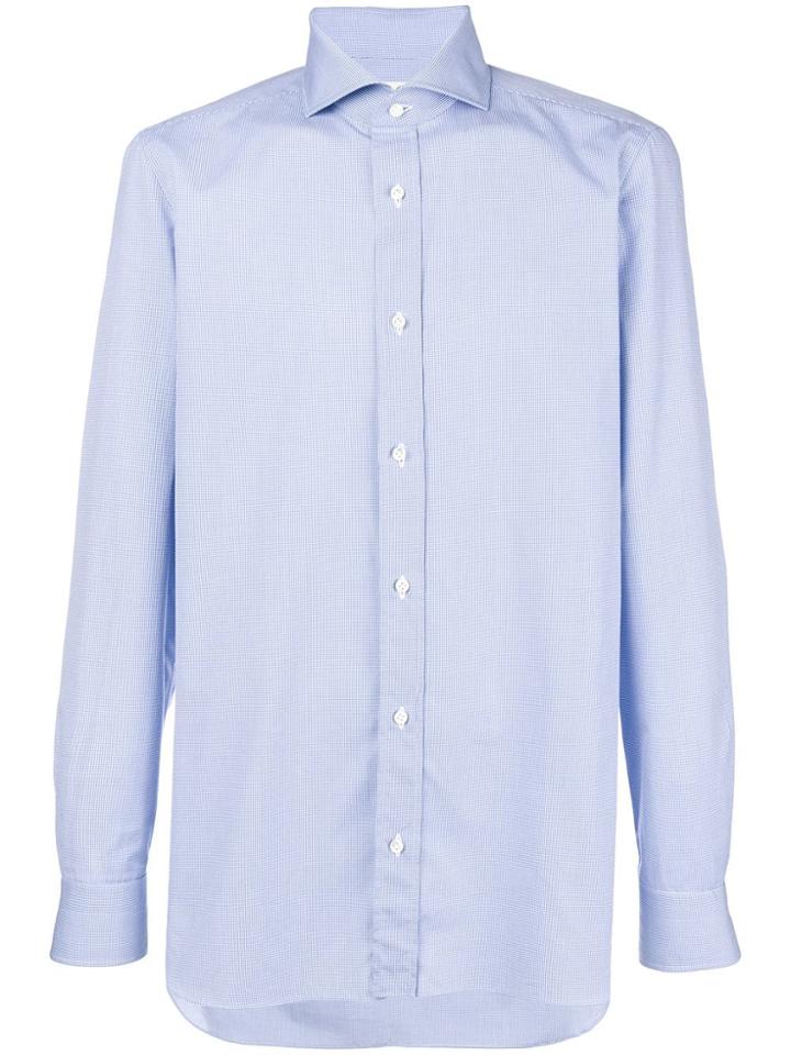 Borrelli Checked Button-down Shirt - Blue