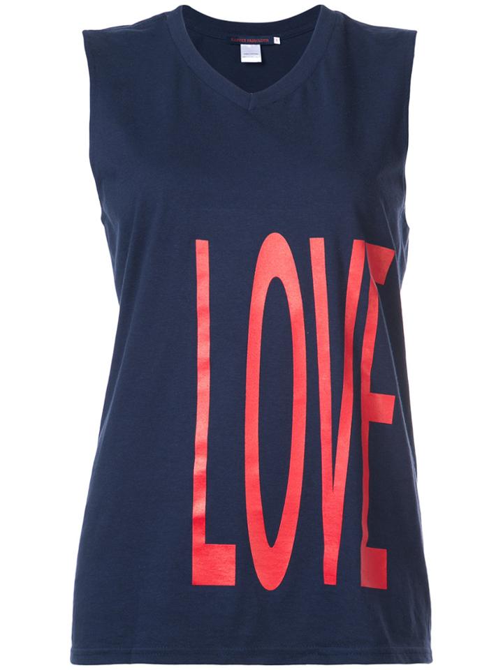 Harvey Faircloth Love Print Tank - Blue