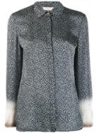 Tory Burch Printed Long Sleeve Shirt - Blue