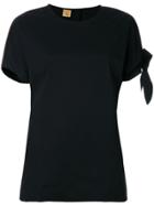 Fay Side Tie T-shirt - Black
