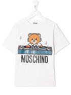 Moschino Kids Teen Dj Bear T-shirt - White