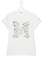 Moncler Kids - Floral Print T-shirt - Kids - Cotton/spandex/elastane - 14 Yrs, White