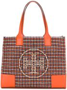 Tory Burch Small Glenn Plaid Tote - Orange
